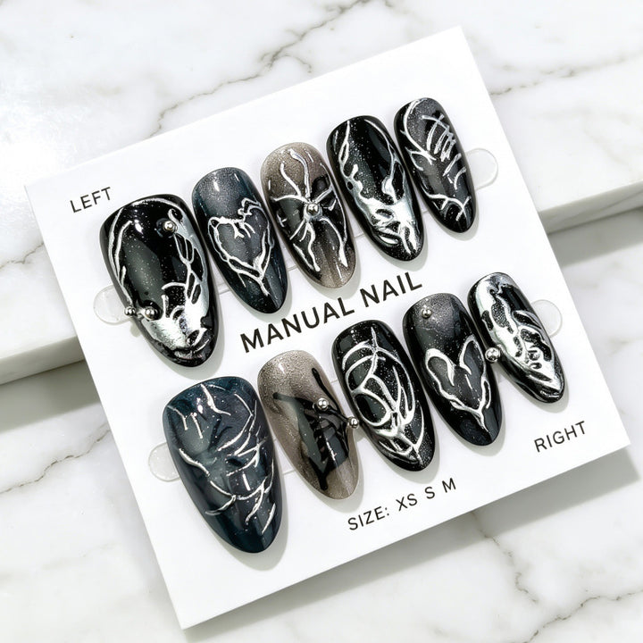 Detailliertes Künstlerisches Manuelles Nail Art Set