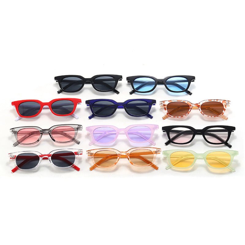 Damen moderne Rechteck-Sonnenbrille Karnz