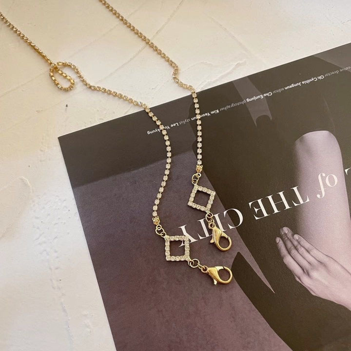 Modische Brillenhalterkette mit Funkelnden Acrylperlen Karnz
