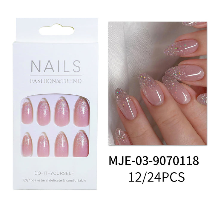 Elegante DIY Glitzernde Presse-Nagelset Karnz