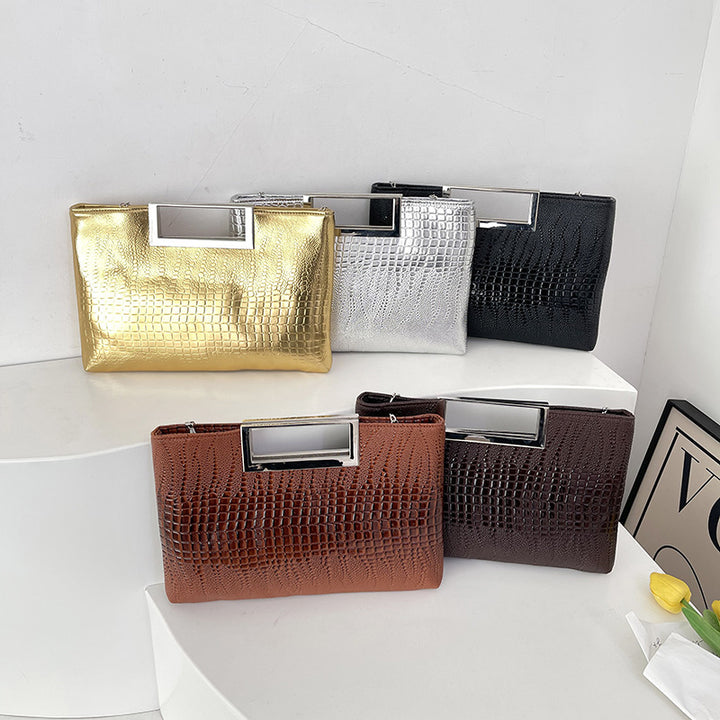 Elegante Krokodilprägung Abendtasche