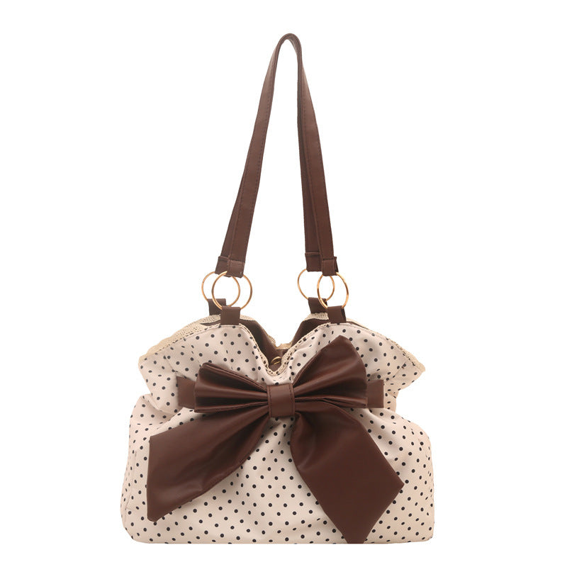 WoCharming Polka Dot Schleifen Tote Tasche Karnz