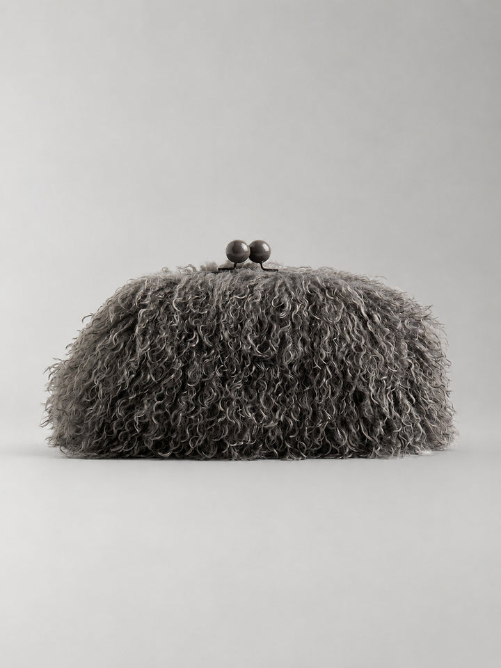 Fell-texturierte Clutch-Tasche