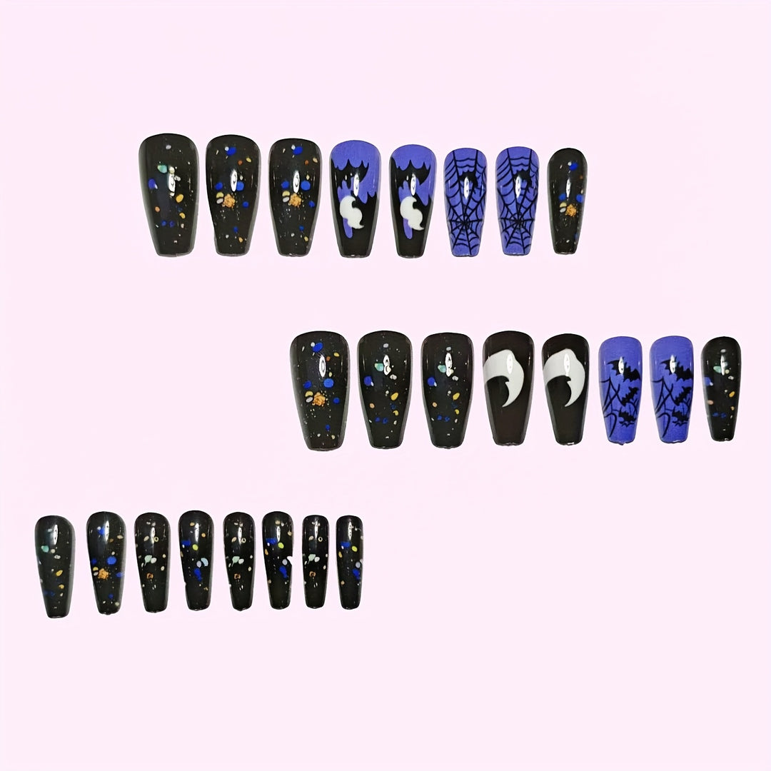 Halloween-inspiriertes thematisches Nagelkunst-Set