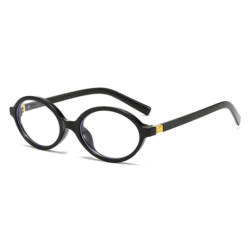 Damen modische ovale Brille mit goldenen Akzenten Karnz