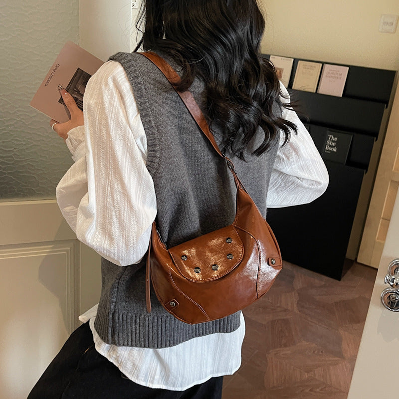 Stylische Leder Hobo Tasche Karnz