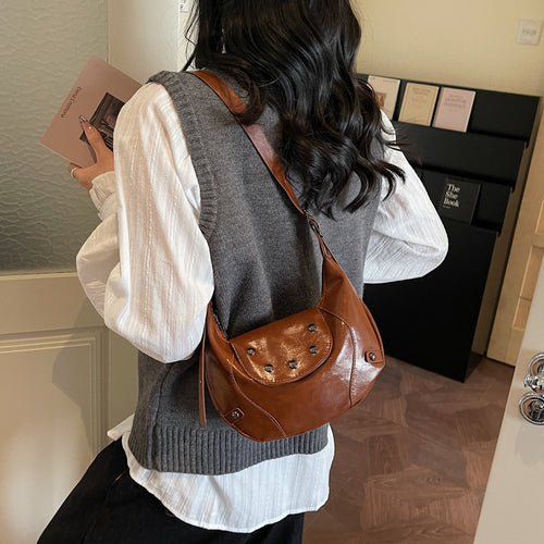 Stylische Leder Hobo Tasche Karnz