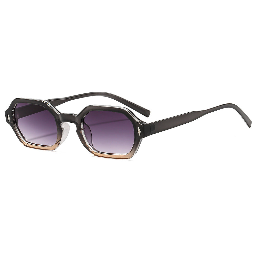 Damen stilvolle Sonnenbrille im modernen achteckigen Design mit UV-Schutz Karnz