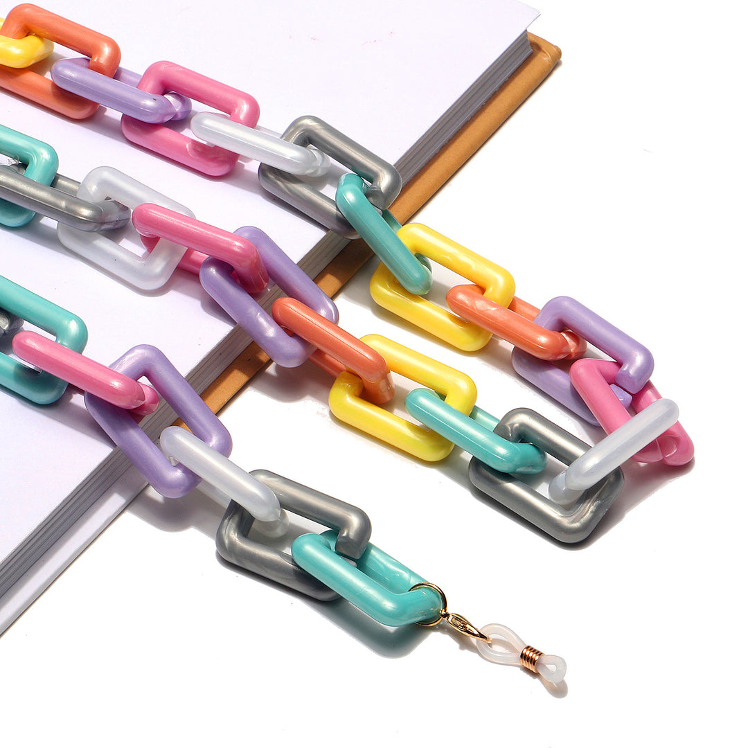 Bunte Chunky Brillen Kette Karnz