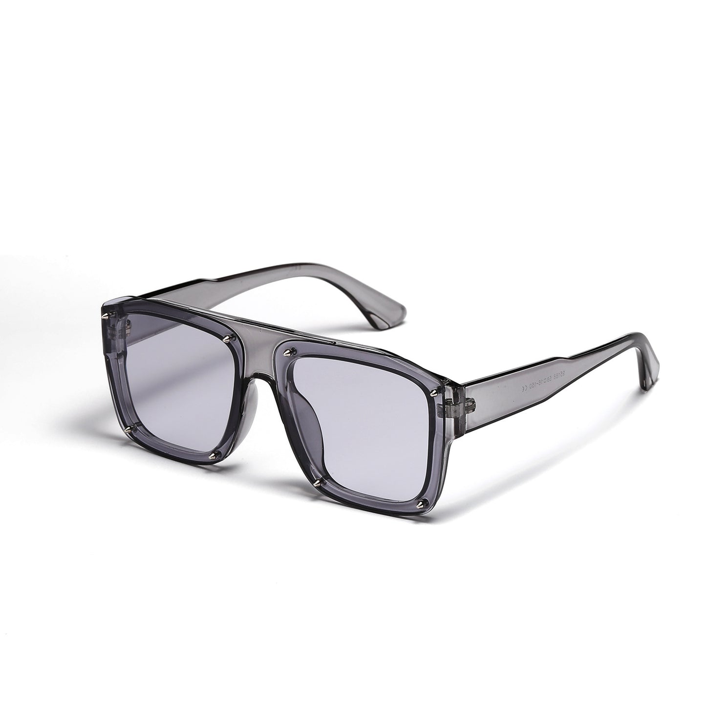 Damen Square-Sonnenbrille mit modischem transparentem Rahmen Karnz