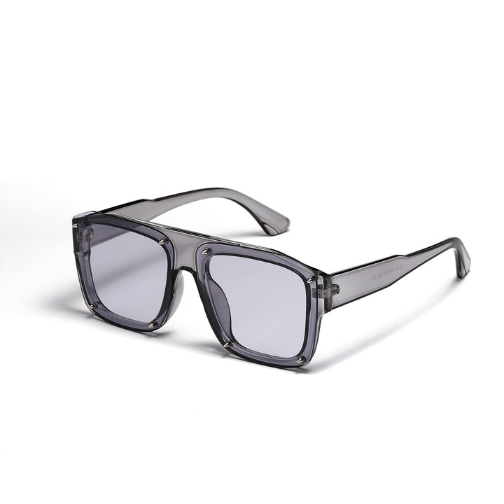 Damen Square-Sonnenbrille mit modischem transparentem Rahmen Karnz