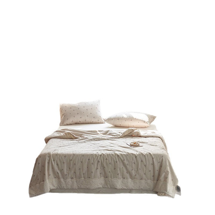 Bettwäsche-Set aus Baumwollsatin mit floralem Vintage-Muster