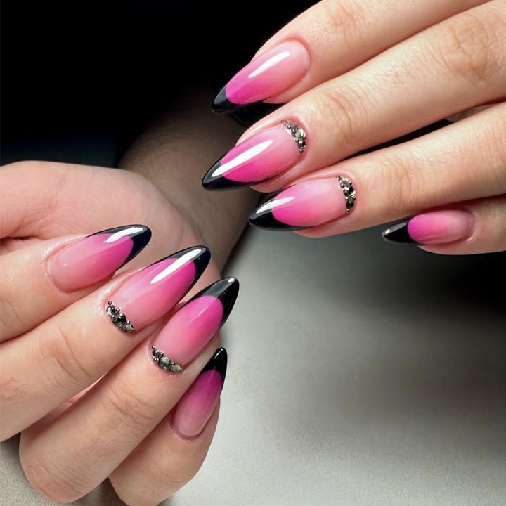 Ornate Ombré Stiletto Nagelkunst Karnz