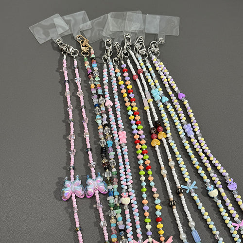 Perlenbrille Kette mit Schmetterlingsakzenten Karnz