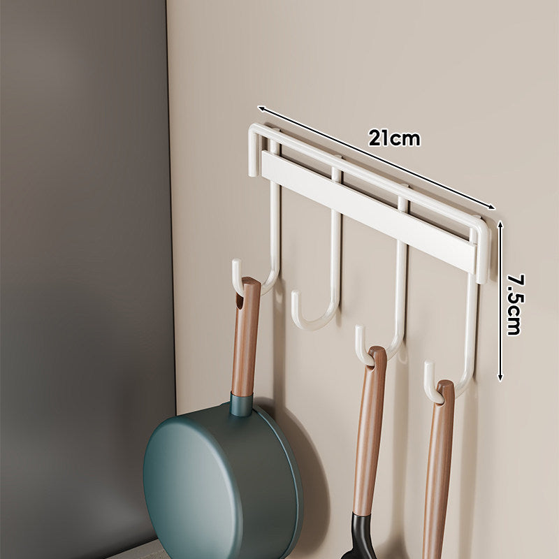 Wandmontierte Mehrfachhaken Küchenutensilien und Pfannenhalter Rack
