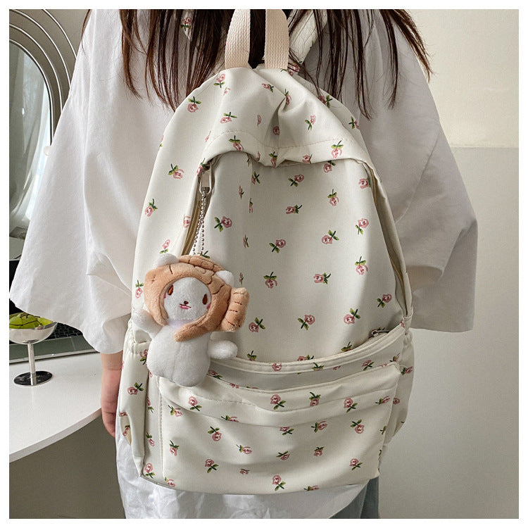 Süßer Floralprint-Rucksack