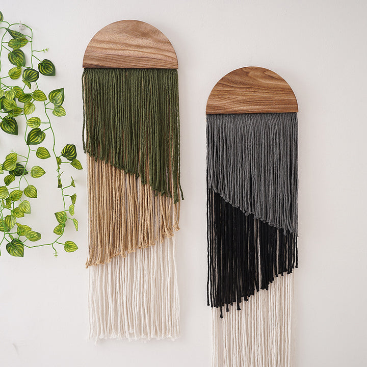 Dekorative Macramé Wandkunst Karnz