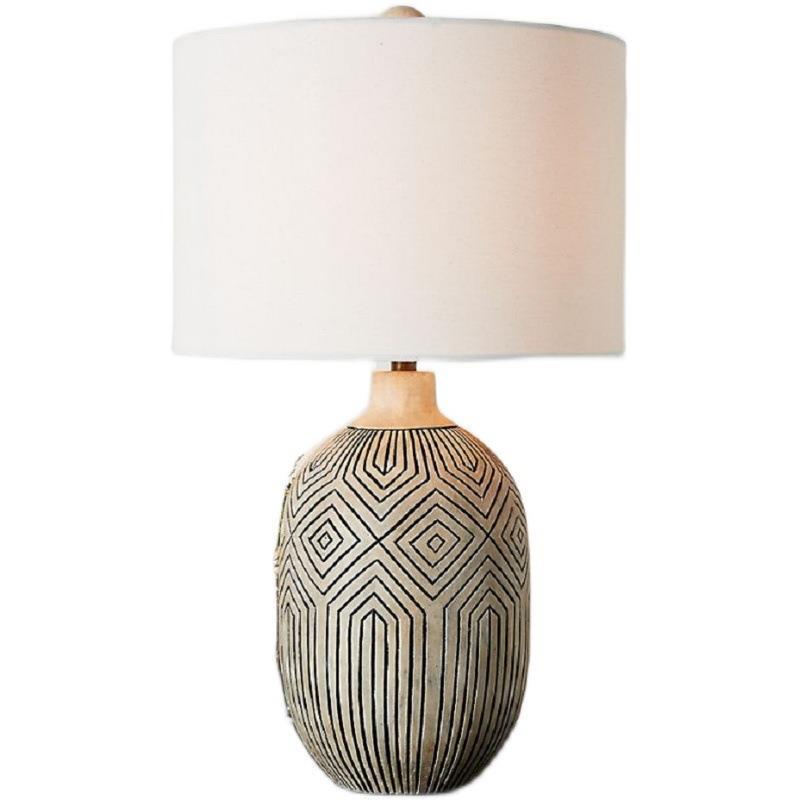Geometrische Keramik Tischlampe