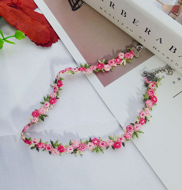 Florale Choker Halskette Karnz