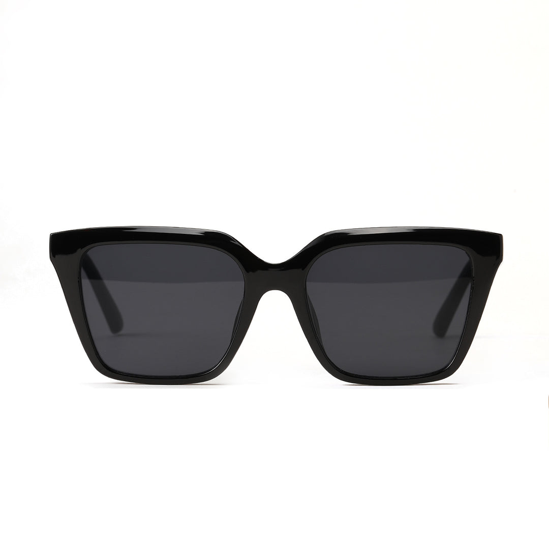 Damen geometrische Sonnenbrille mit schützendem UV-Filter und stylischem Schildpatt-Design Karnz