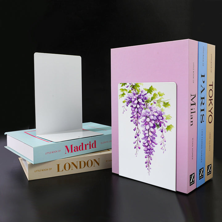 Elegante Blumendekorative Buchstützen