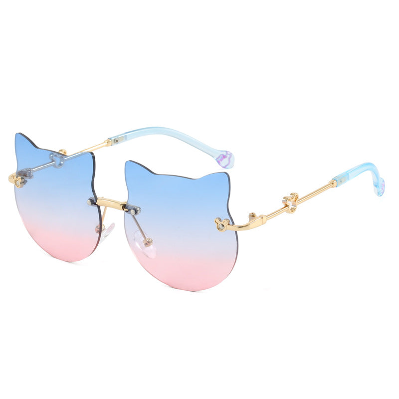 Damen geometrische Sonnenbrille mit luxuriösem Metallrahmen Karnz