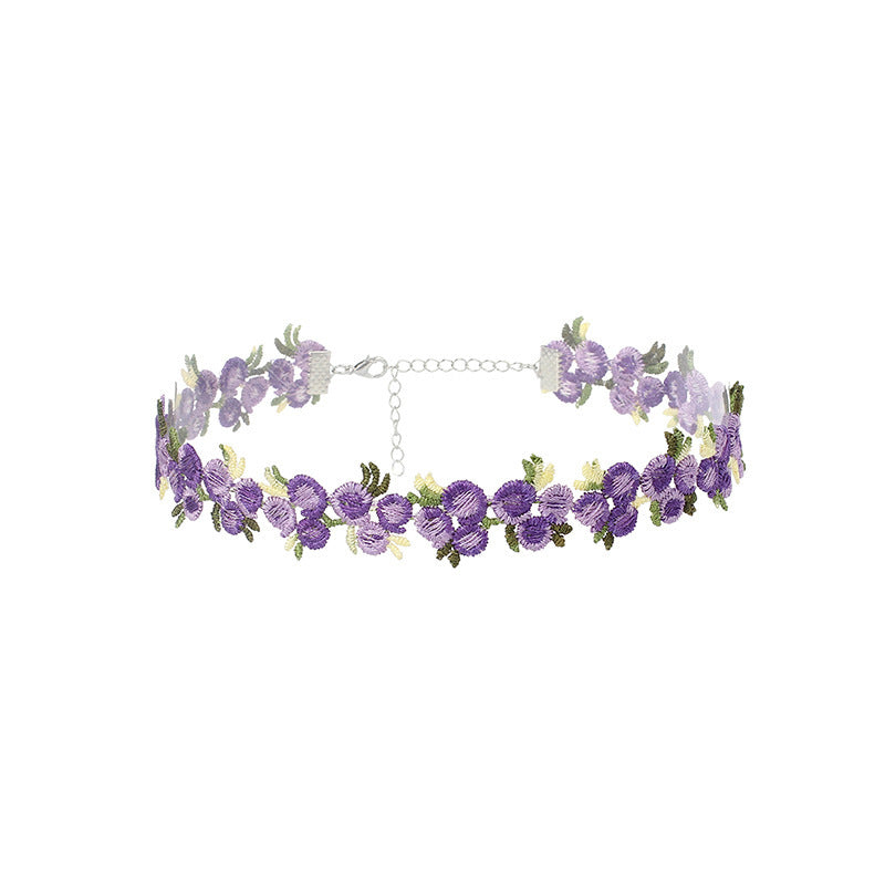 Florale Choker Halskette Karnz