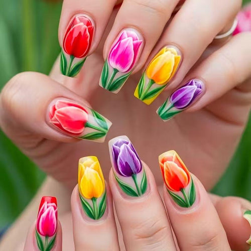 Künstlerische Florale Nagelkunst Karnz