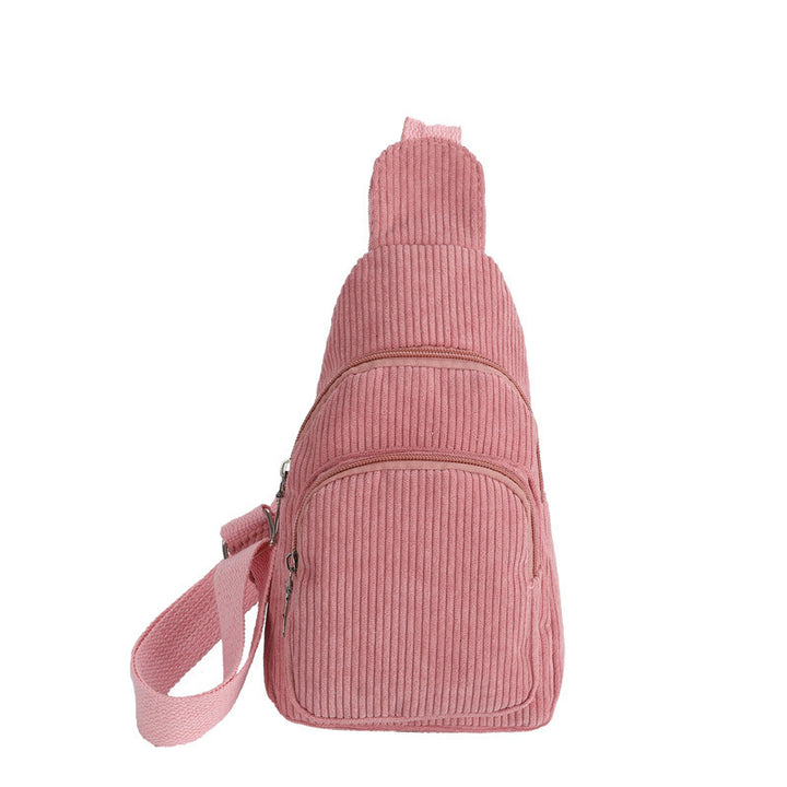 WoMulti-Fächige Corduroy Sling Bag Karnz