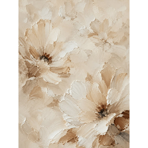 Texturierte florale Canvas-Wandkunst für Zuhause