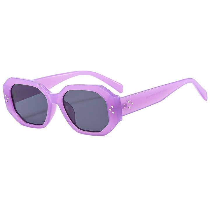 Damen Modische Sonnenbrille im markanten, achteckigen Design Karnz