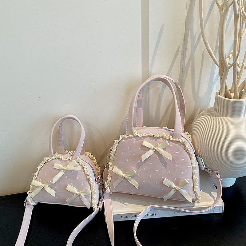 WoCharming Schleifen-verzierte Alltagshandtasche Karnz