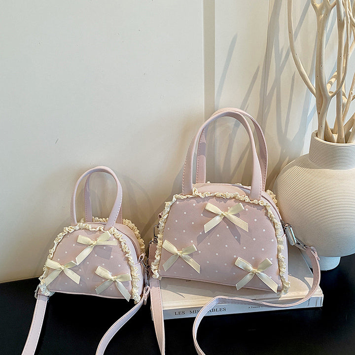 WoCharming Schleifen-verzierte Alltagshandtasche Karnz