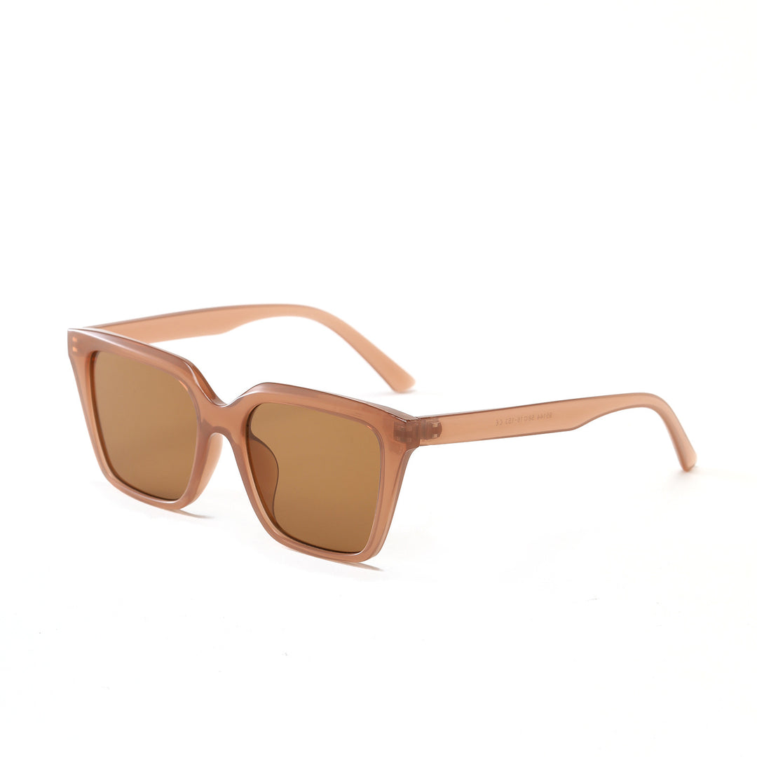 Damen geometrische Sonnenbrille mit schützendem UV-Filter und stylischem Schildpatt-Design Karnz