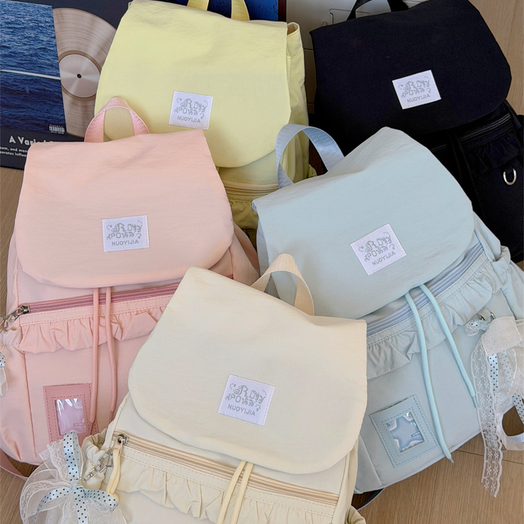 Stylischer Rüschendesign Schulrucksack Karnz