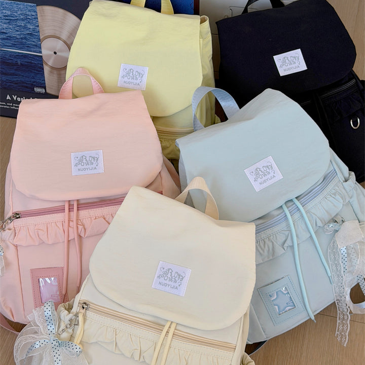 Stylischer Rüschendesign Schulrucksack Karnz