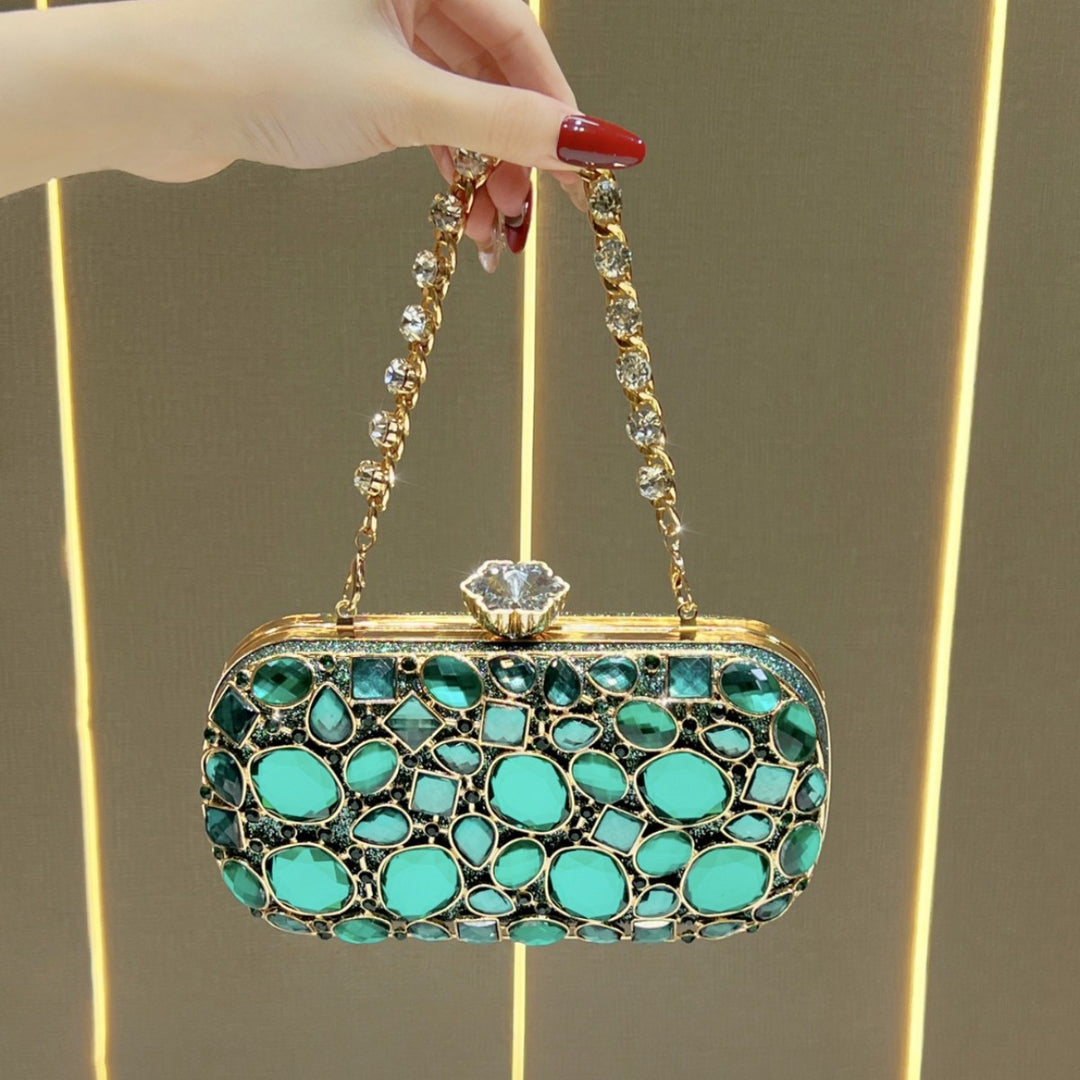 Dekorative Kristallakzentuierte Abend-Clutch