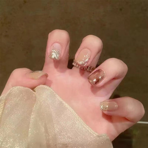 Glamouröse Glitzer Druck-Nagelset