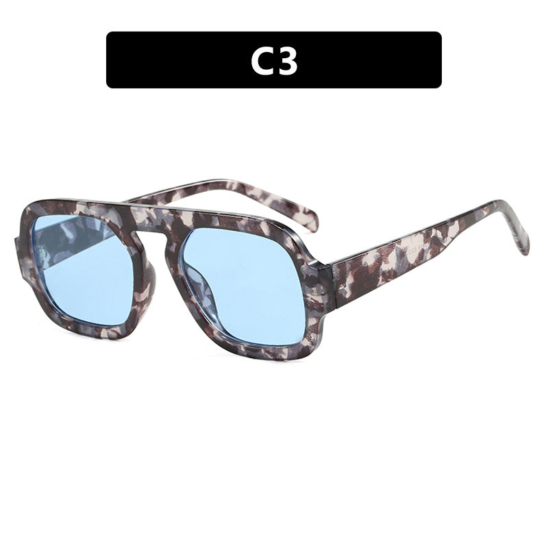 Damen trendige Sonnenbrille mit markantem eckigem Design und UV-Schutz Karnz