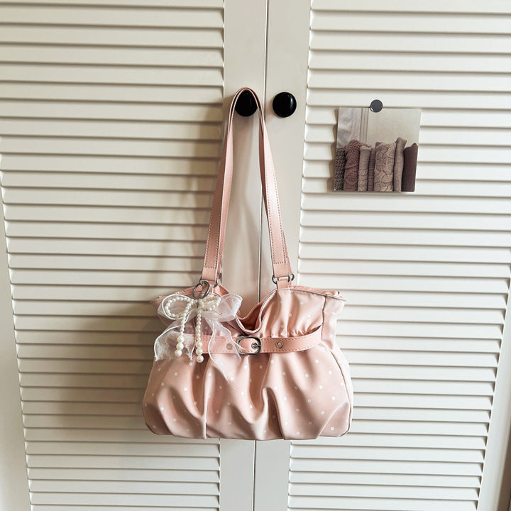 Stilvolle Weiche Stoff Gerüschte Handtasche