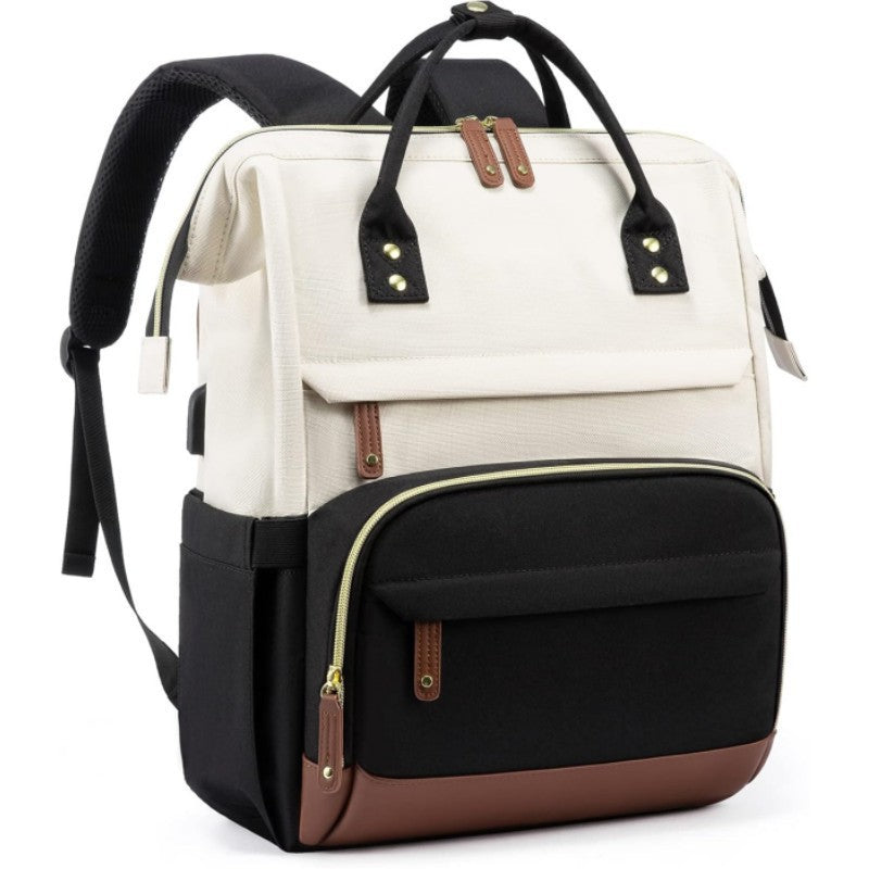 Multifunktionaler Backpack mit Stilvollen Lederakzenten Karnz