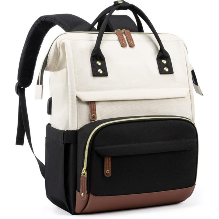 Multifunktionaler Backpack mit Stilvollen Lederakzenten Karnz