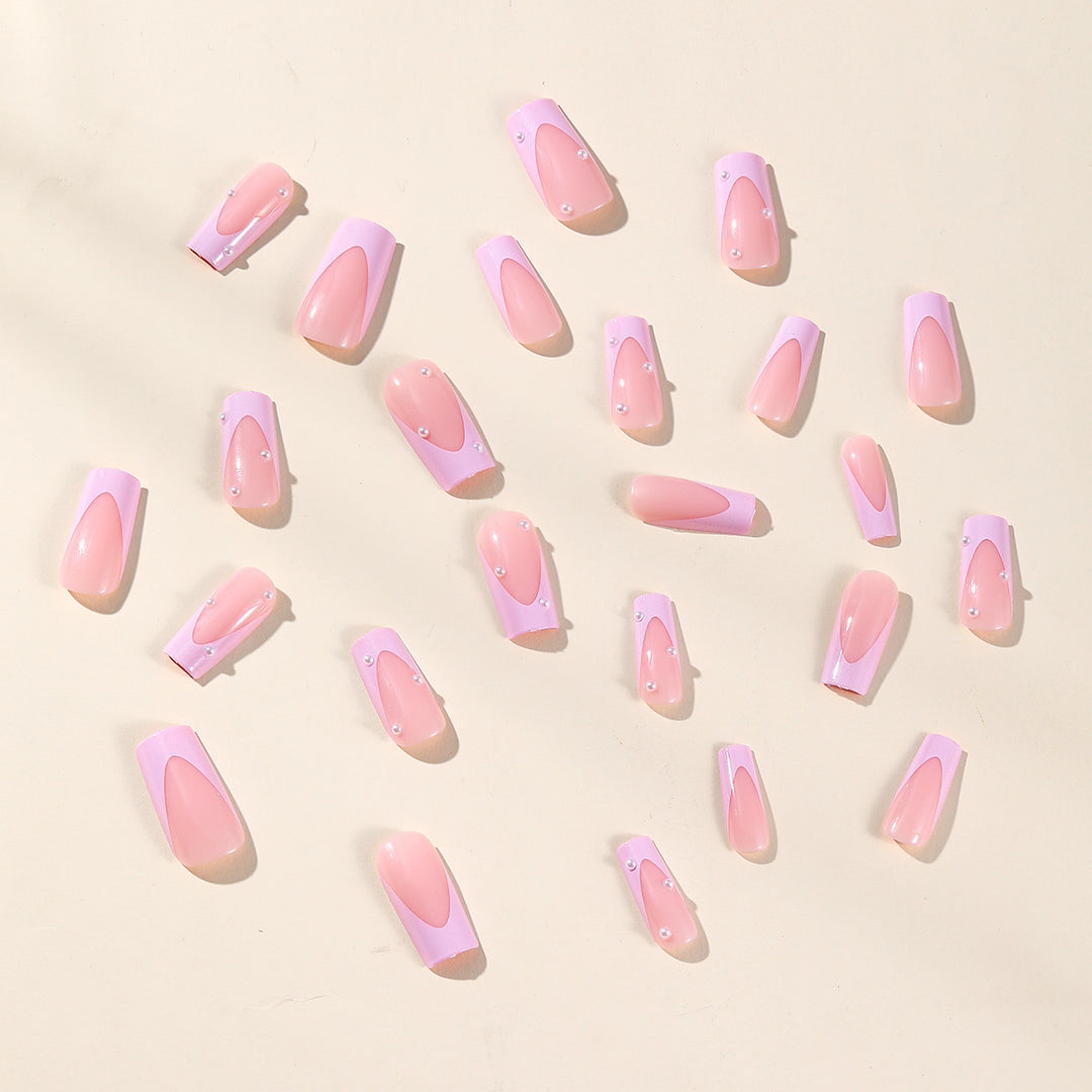 Elegante 3D Perlenakzent-Nagelkunstverlängerungen Karnz