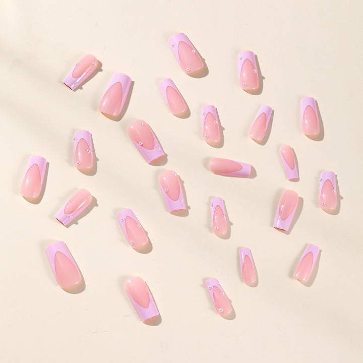 Elegante 3D Perlenakzent-Nagelkunstverlängerungen Karnz