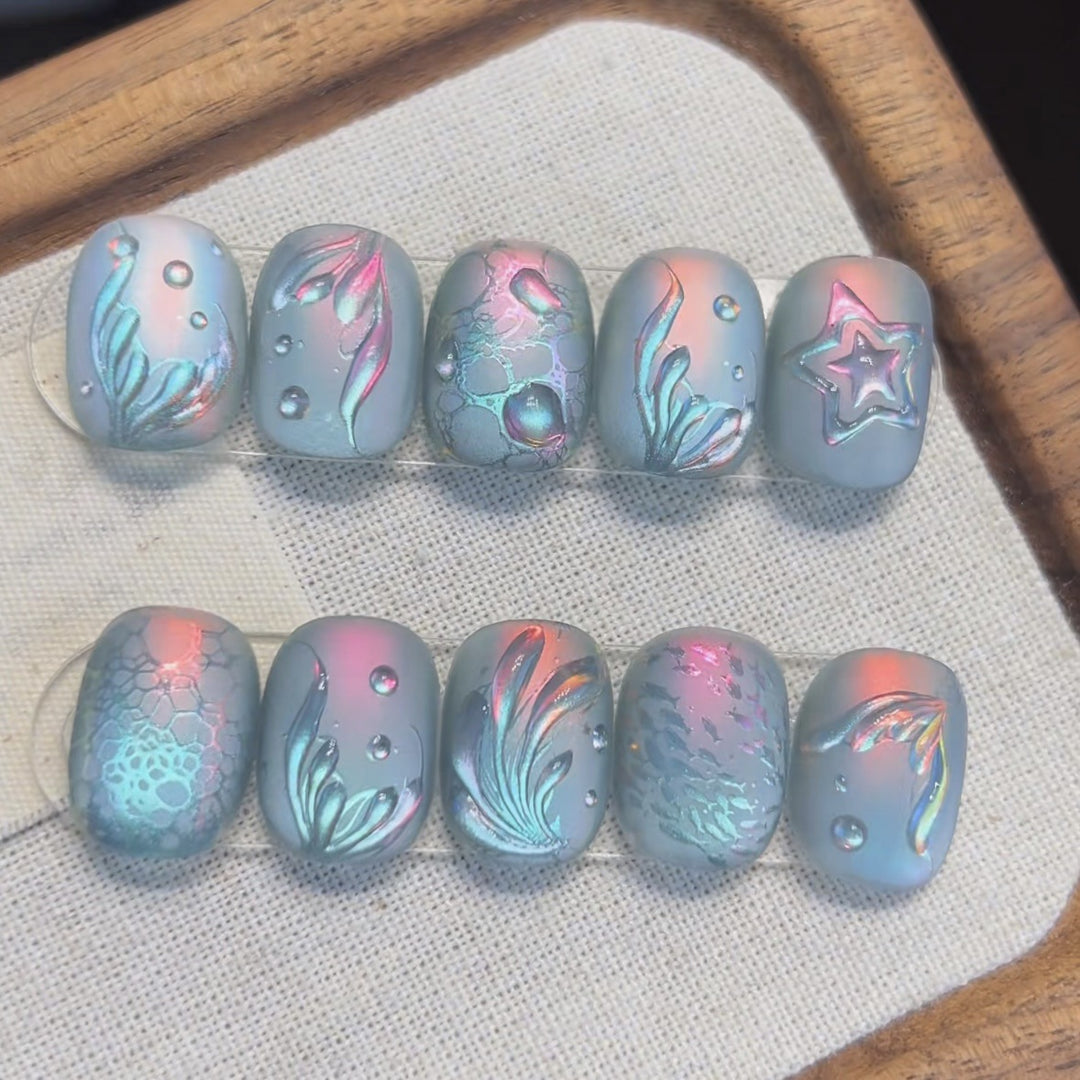 Künstlerisches Gel Press-On Nagelkunstset