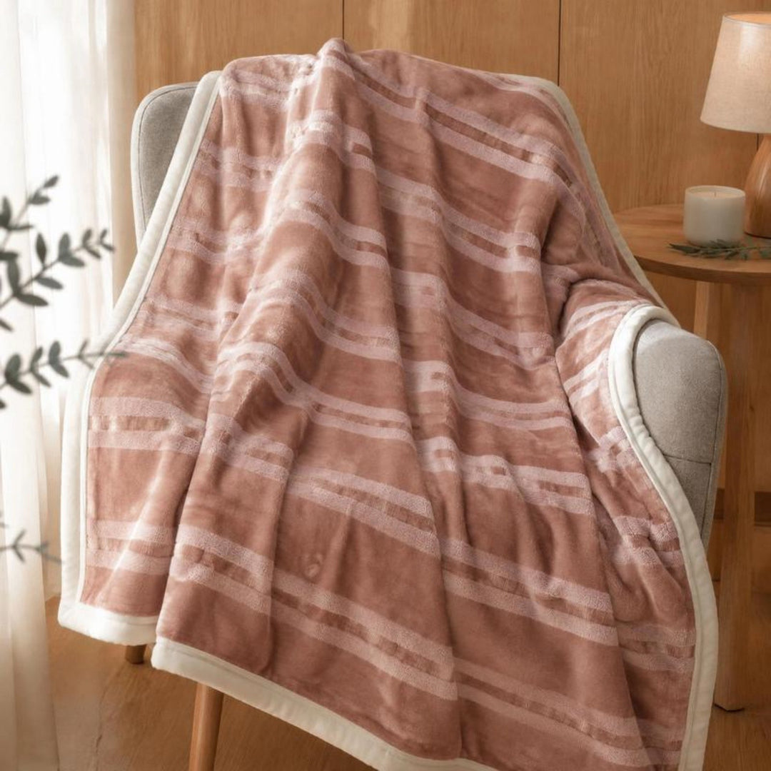 Texturiertes Wende-Fleece-Wurfdecke Karnz