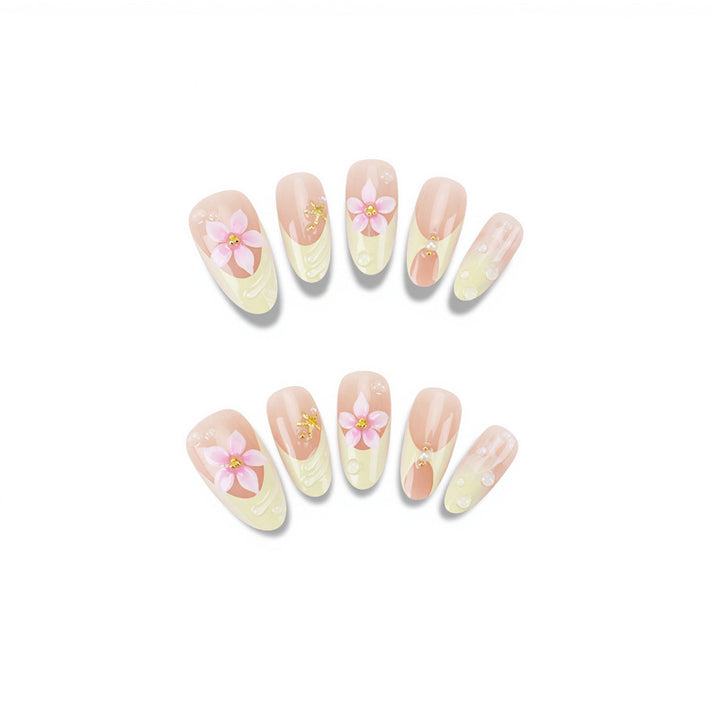 Blumen-Themen Press-On Nagelkunst Set Karnz
