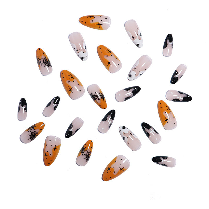 Künstlerisches Halloween-Themen Press-On Nagelset Karnz