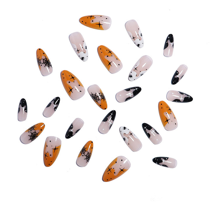 Künstlerisches Halloween-Themen Press-On Nagelset Karnz
