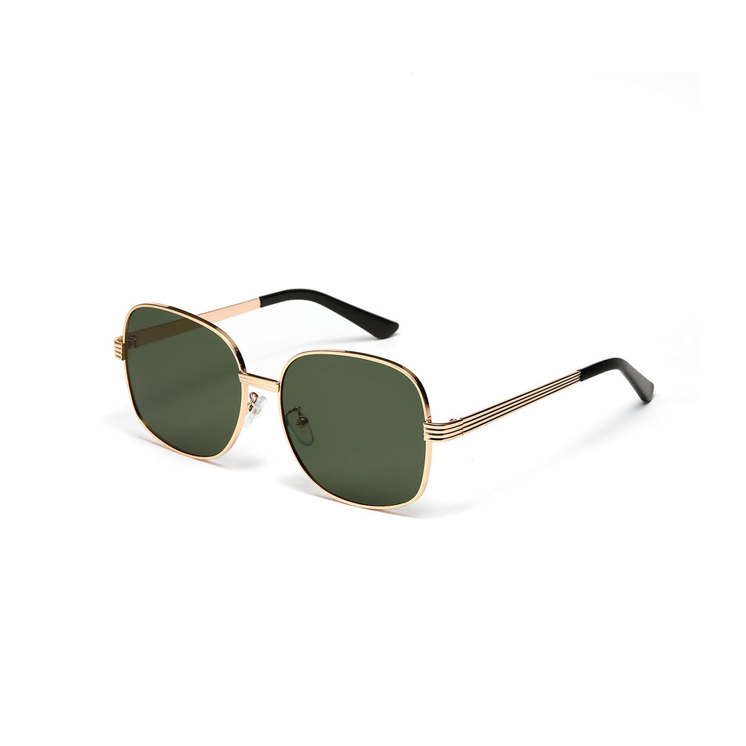 Damen modische kantige Sonnenbrille mit luxuriösem goldenen Rahmen Karnz